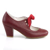 WIGGLE-32 Pumps Burgunder Rot | Pin Up Couture
