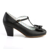 WIGGLE-50 T-Riemchen PumpsSchwarz Matt | Pin Up Couture SALE