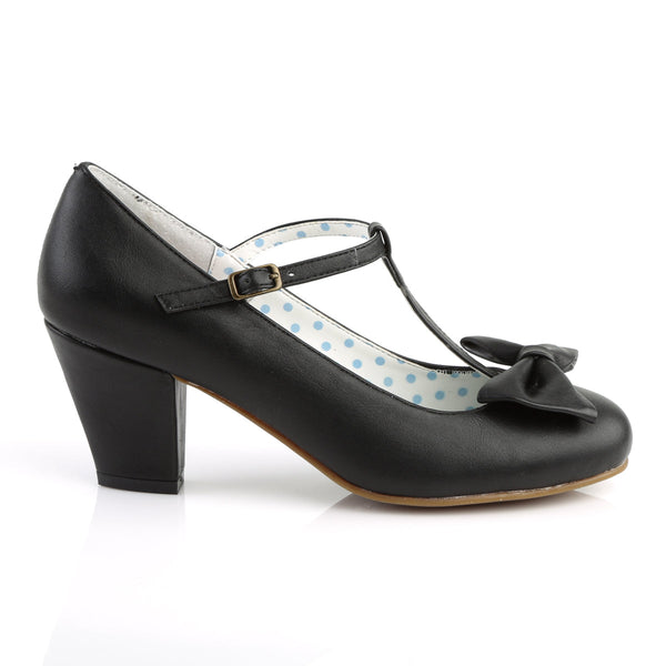 WIGGLE-50 T-Riemchen PumpsSchwarz Matt | Pin Up Couture SALE