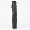 WORSHIP-1020 Plateau Stiefeletten - Schwarz Matt von Pleaser – Ansicht 4