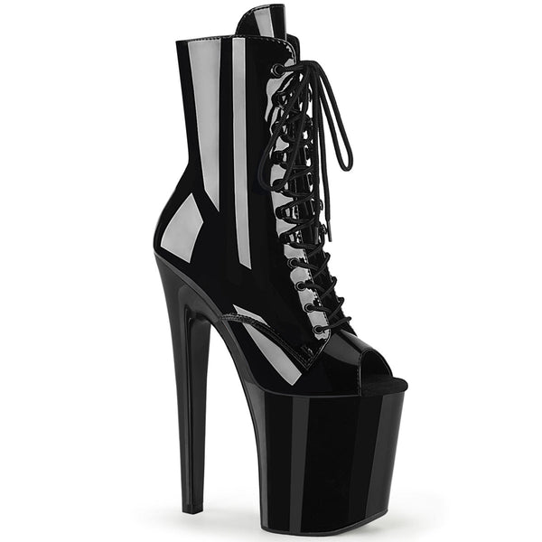 XTREME-1021 Plateau Stiefeletten Lack Schwarz von Pleaser