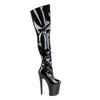 XTREME-3010 Plateau Overknee Stiefel Schwarz Lack von Pleaser – Ansicht 5