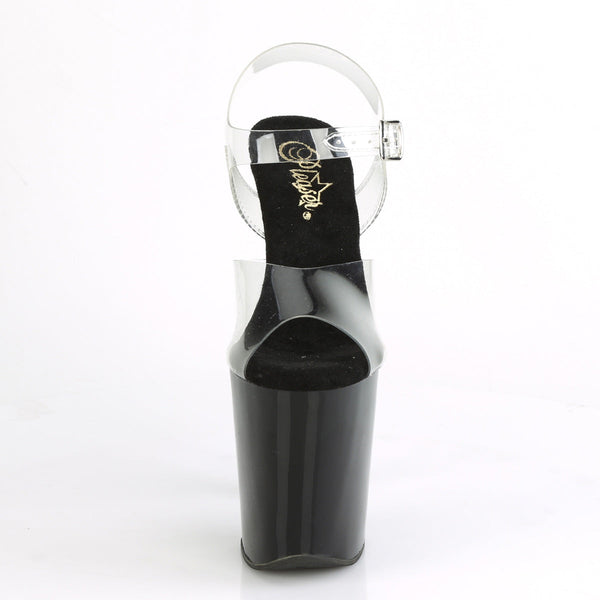 XTREME-808CHS Plateau Sandaletten Schwarz/Silber von Pleaser – Ansicht 2
