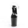XTREME-808CRS Plateau Sandaletten Schwarz/Silber von Pleaser – Ansicht 2