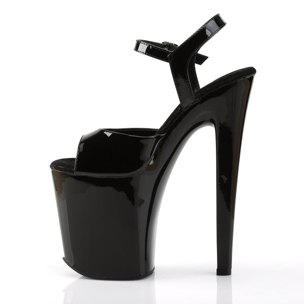 XTREME-809 Plateau Sandaletten Schwarz Lack von Pleaser – Ansicht 3