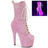ADORE-1040IG Plateau Stiefeletten Rosa UV von Pleaser