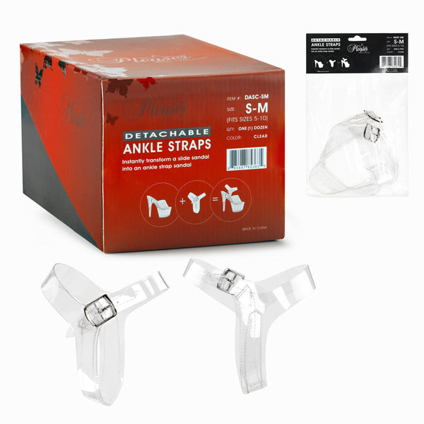 Abnehmbare Knöchelriemchen (Ankle Strap ) 1 Paar - Transparent Größe 35-46 – Ansicht 2