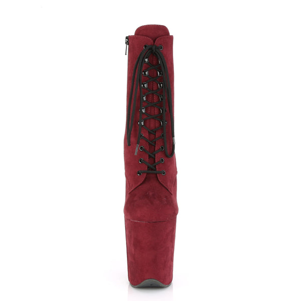 Extrem Plateau Stiefeltetten FLAMINGO-1020FS - Burgunderrot von Pleaser – Ansicht 3