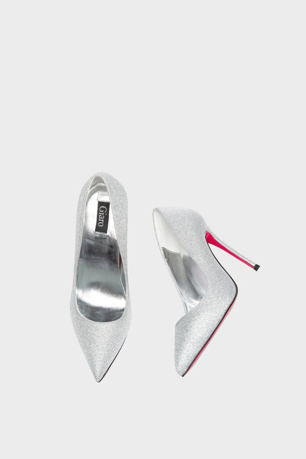TAYA 100 Pumps in Silber Glitzer von Giaro – Ansicht 12