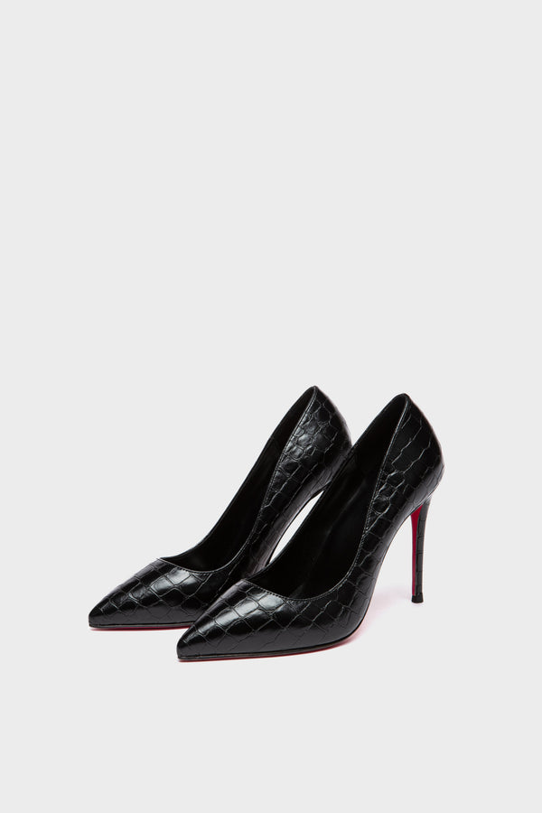 TAYA 100 Pumps in Schwarz Kroko von Giaro – Ansicht 10