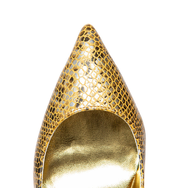 TAYA 100 Pumps in Python Gold von Giaro – Ansicht 4