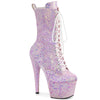 ADORE-1040IG Plateau Stiefeletten Lila/Glitzer von Pleaser