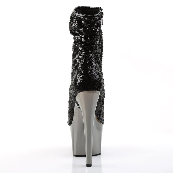 ADORE-1008SQ Plateau Stiefeletten Schwarz von Pleaser – Ansicht 4