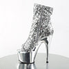 ADORE-1008SQ Plateau Stiefeletten - Silber von Pleaser – Ansicht 3
