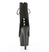 ADORE-1016 Plateau Peeptoe Stiefeletten Schwarz Velour von Pleaser – Ansicht 4