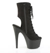 ADORE-1016 Plateau Peeptoe Stiefeletten Schwarz Velour von Pleaser – Ansicht 5