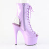 ADORE-1016 Plateau Peeptoe Stiefeletten Violett Lack von Pleaser – Ansicht 5