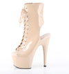 ADORE-1016 Plateau Peeptoe Stiefeletten Beige Lack von Pleaser – Ansicht 3