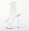 ADORE-1016 Plateau Peeptoe Stiefeletten Weiß Lack von Pleaser – Ansicht 3