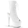 ADORE-1016 Plateau Stiefeletten Weiß von Pleaser