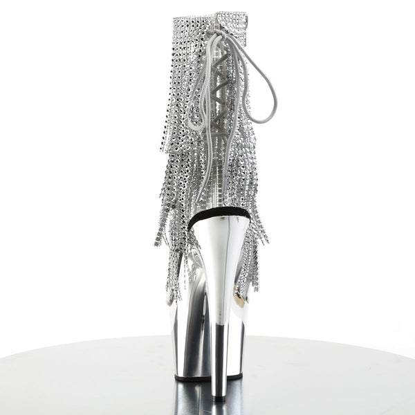 ADORE-1017RSF Plateau Stiefeletten Silber von Pleaser – Ansicht 4