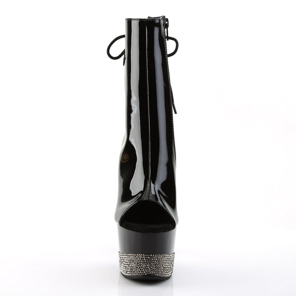 ADORE-1018-3 Plateau Stiefeletten Lack Schwarz von Pleaser – Ansicht 2