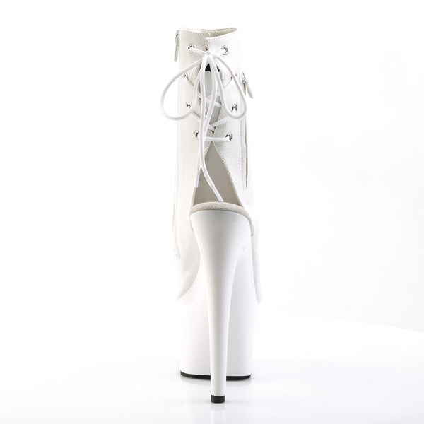 ADORE-1018 Plateau Stiefeletten Weiß von Pleaser – Ansicht 4