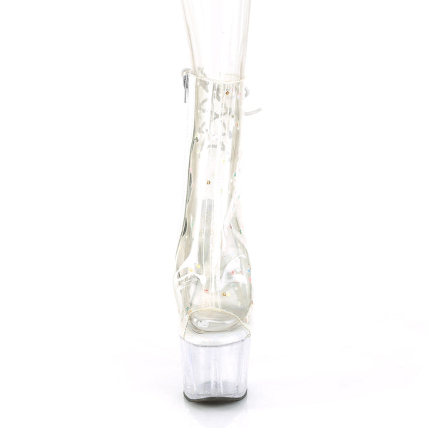 ADORE-1018C-2 Plateau Stiefel - Transparent von Pleaser – Ansicht 2