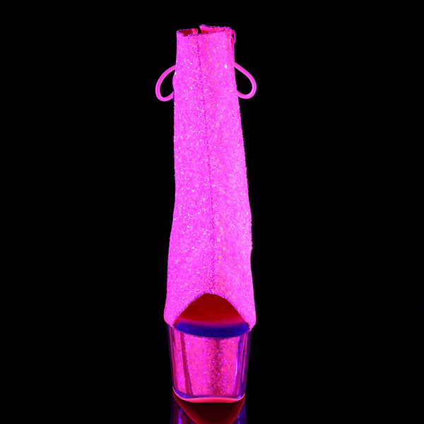 ADORE-1018G Plateau Stiefeletten - Pink UV von Pleaser – Ansicht 2