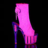 ADORE-1018G Plateau Stiefeletten - Pink UV von Pleaser – Ansicht 5