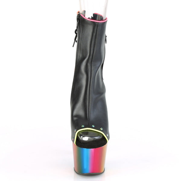 ADORE-1018RC-02 Plateau Stiefeletten - Regenbogen von Pleaser – Ansicht 2