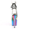 ADORE-1018RC Plateau Stiefeletten - Transparent/Regenbogen von Pleaser – Ansicht 4