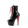 ADORE-1020 Plateau Stiefel - Schwarz/Rot Lack von Pleaser – Ansicht 3