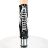 ADORE-1020 Plateau Stiefeletten - Schwarz/Silber von Pleaser – Ansicht 2