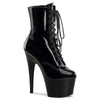 ADORE-1020 Plateau Stiefeletten Lack Schwarz von Pleaser