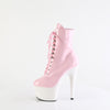 ADORE-1020 Plateau Stiefeletten Rosa/Weiß Lack von Pleaser – Ansicht 3