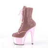 ADORE-1020CHRS Plateau Stiefeletten - Glitzersteine Pink von Pleaser – Ansicht 3