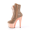 ADORE-1020CHRS Plateau Stiefel - Glitzersteine Roségold von Pleaser – Ansicht 3