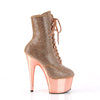 ADORE-1020CHRS Plateau Stiefel - Glitzersteine Roségold von Pleaser – Ansicht 5