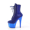 ADORE-1020CHRS Plateau Stiefeletten - Glitzersteine Blau von Pleaser – Ansicht 3