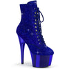 ADORE-1020CHRS Plateau Stiefeletten - Glitzersteine Blau von Pleaser