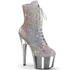 ADORE-1020CHRS Plateau Stiefeletten - Glitzersteine von Pleaser