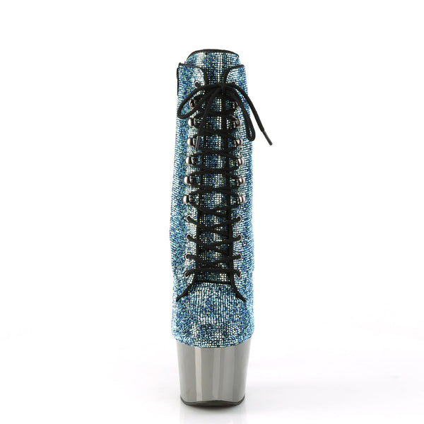ADORE-1020CHRS Plateau Stiefel - Türkis von Pleaser – Ansicht 2