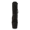 ADORE-1020FS Plateau Stiefeletten Schwarz Samt von Pleaser – Ansicht 2