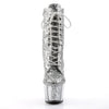 ADORE-1020G Plateau Stiefeletten - Silber Glitzer von Pleaser – Ansicht 2