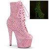 ADORE-1020GDLG Plateau Schnürstiefelette - Baby Pink von Pleaser