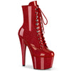 ADORE-1020GP Plateau Stiefelette Rot Glitzer | Pleaser