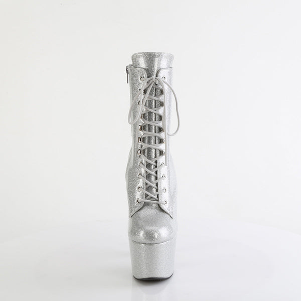 ADORE-1020GP Plateau Stiefeletten Silber von Pleaser – Ansicht 2