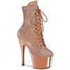 ADORE-1020HM Plateau Stiefel - Roségold von Pleaser