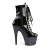 ADORE-1020LG Plateau Stiefeletten Schwarz/Schwarz Glitzer von Pleaser – Ansicht 5